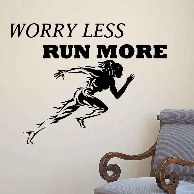 

Motivational slogan gym wall stickers removable vinyl customizable slogan fitness running wall stickers 3A07