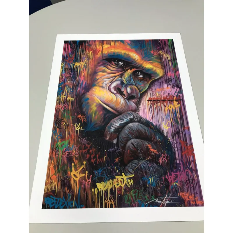 

RELIABLI ART Abstract Graffiti Gorilla Monkey Pictures Animal Posters Prints Canvas Painting Wall Art For Living Room Decoration