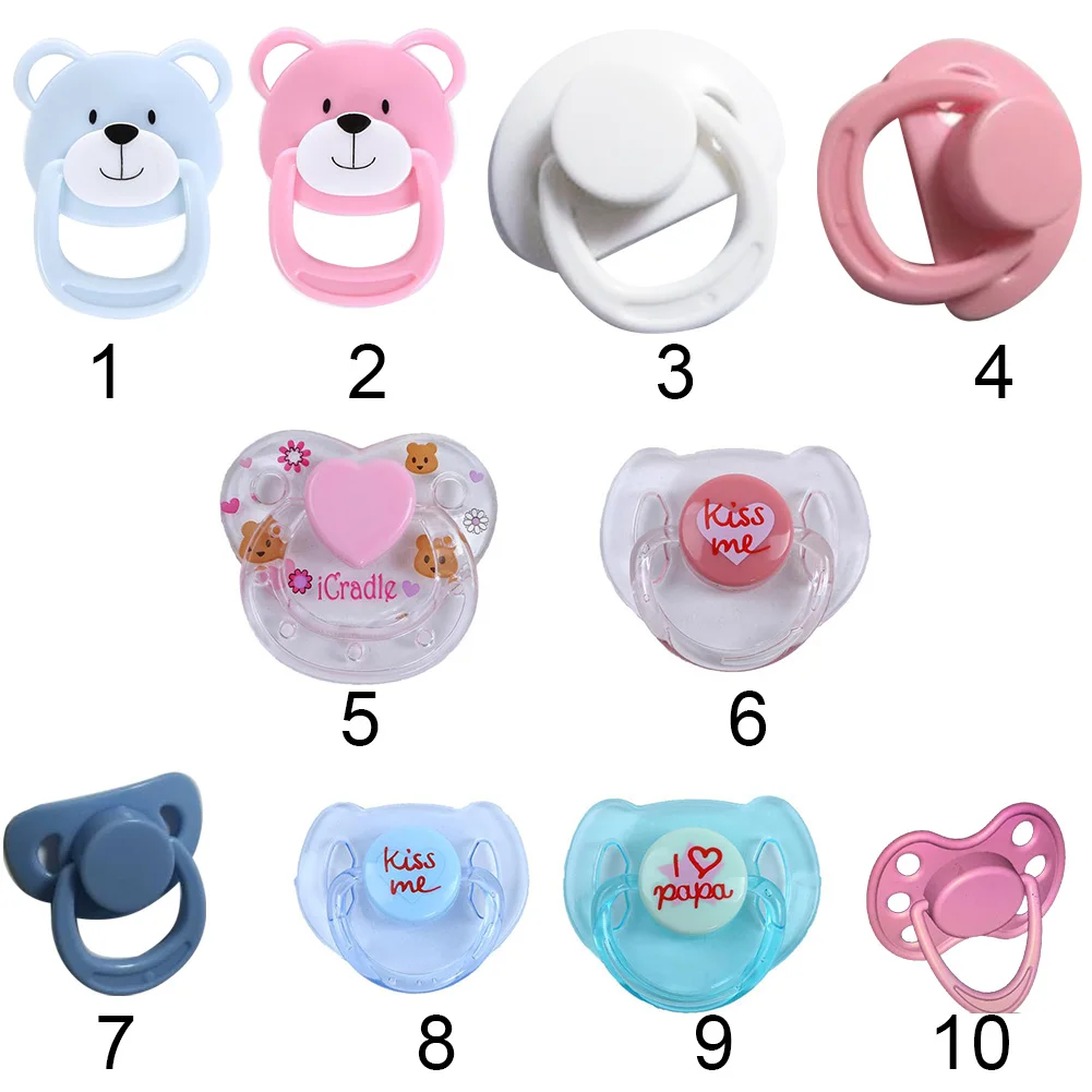 

Cute Gift Durable Lovely Soother PVC Dummy Magnetic Pacifier Toy Replacement Parts Nipple Simulation Practical Reborn Baby Doll