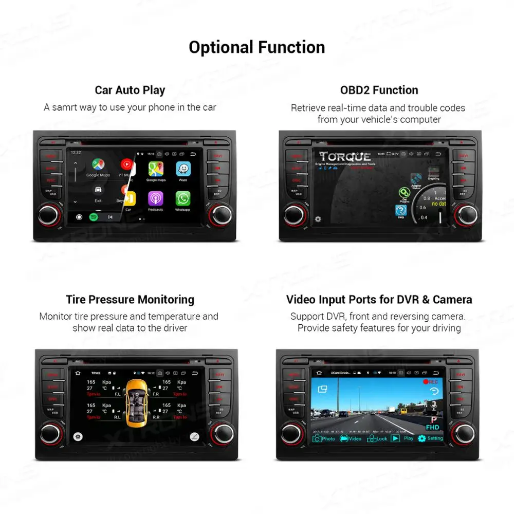 Автомобильный стерео DVD-плеер XTRONS 7 дюймов PX5 Android 9 0 радио GPS TPMS OBD DVR WIFI для Audi A4 B6 B7
