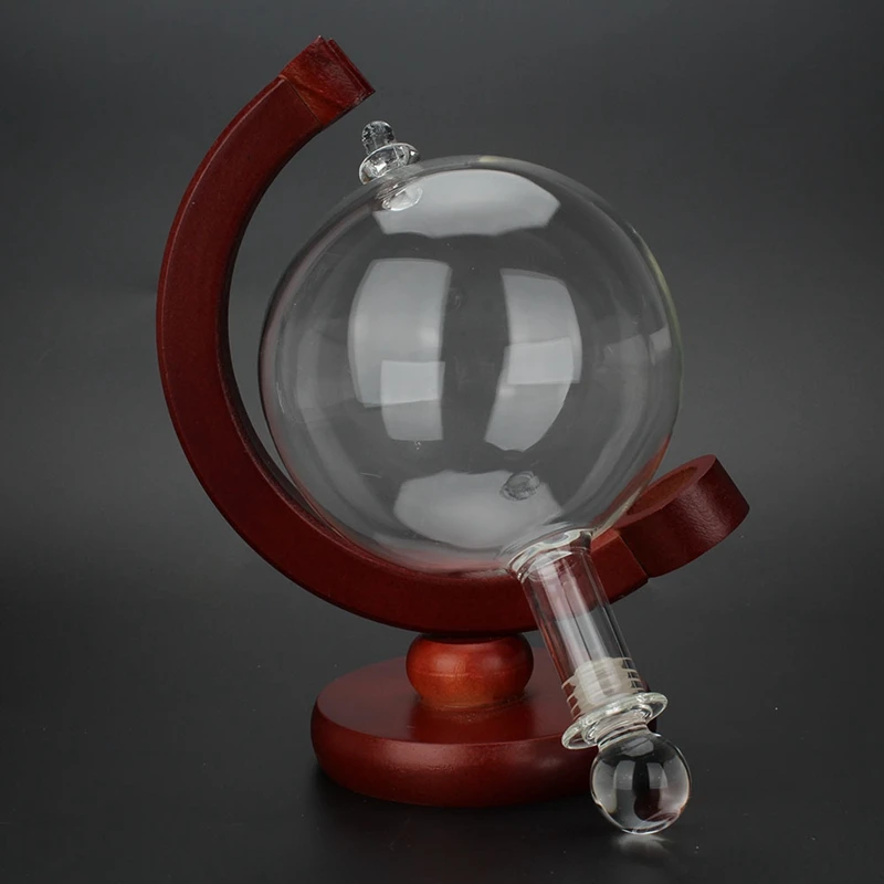 

Globe Whiskey Decanter Wine Aerator Glass Wine Bottle With Holder Rack Alcohol Vodka Liquor Dispenser Pourer Barware 500Ml