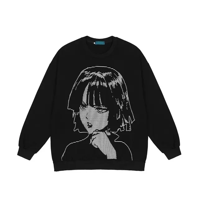 

Стильный мягкий двухмерный свитер для девочек с аниме