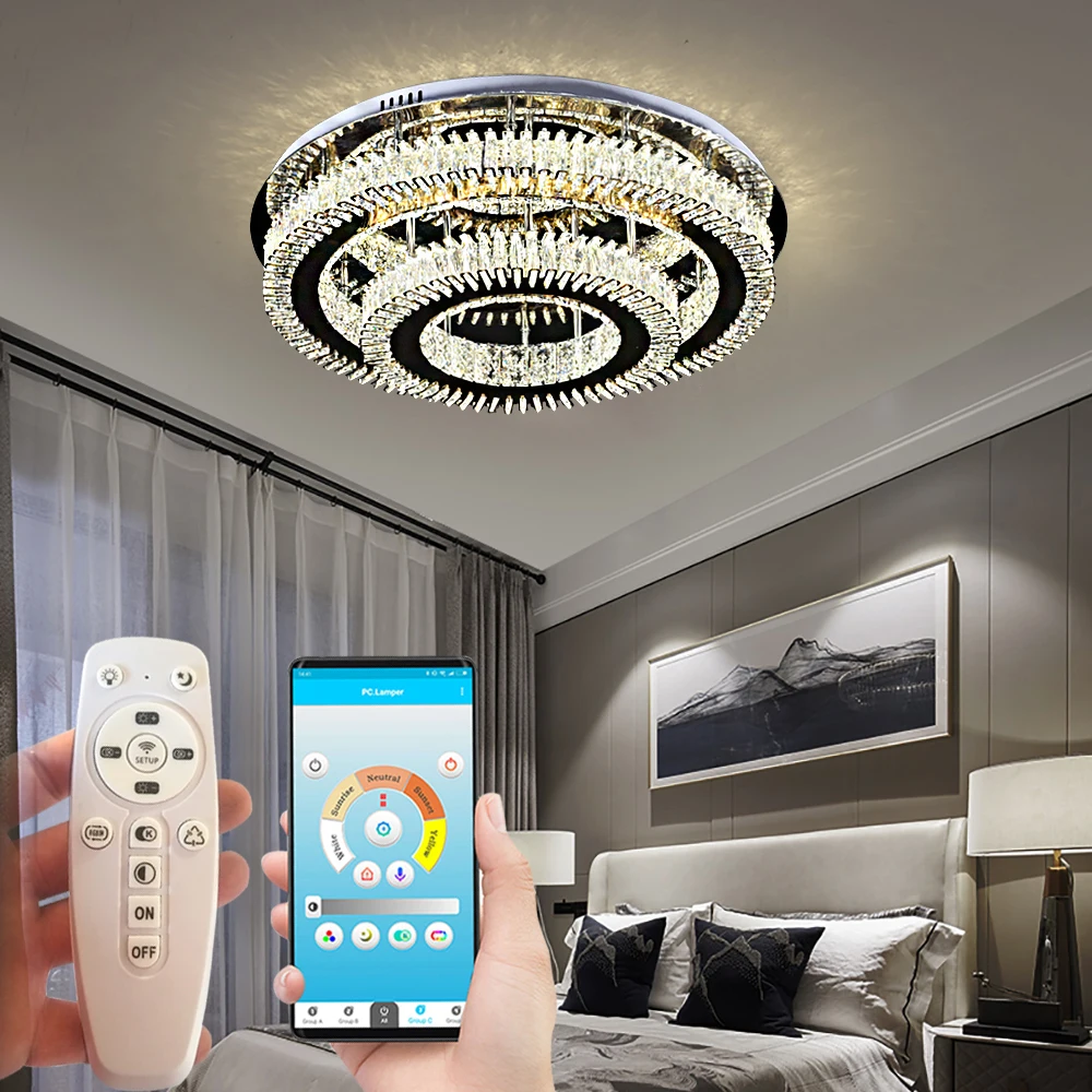 Современные хрустальные люстры домашнее освещение роскошные украшения в форме