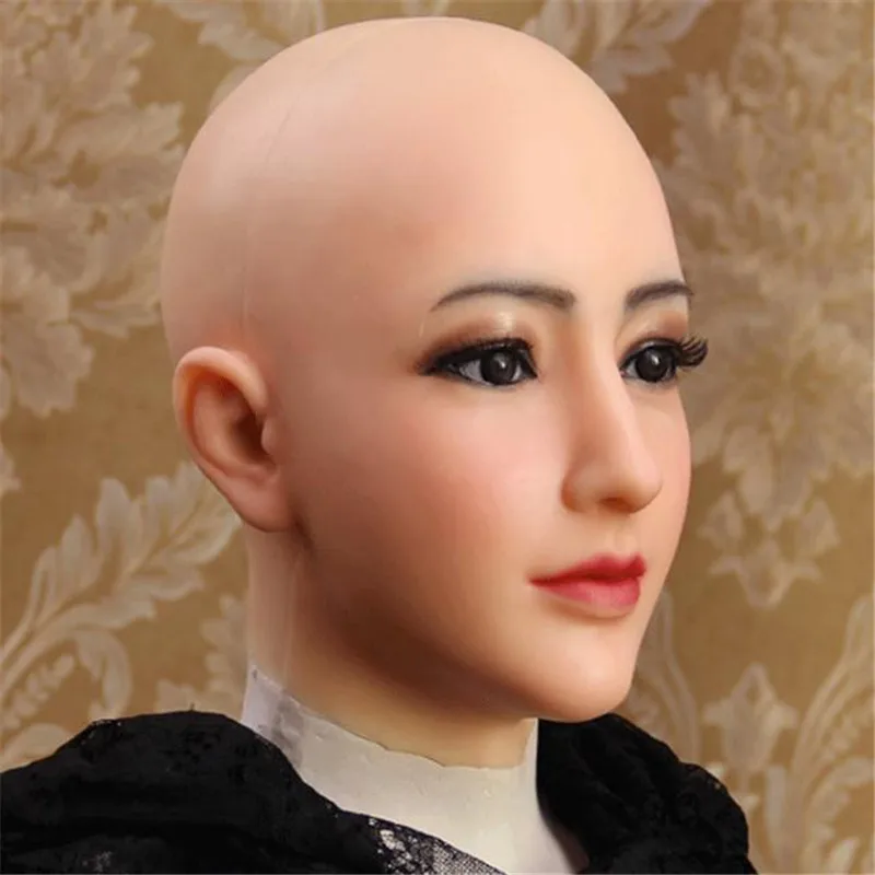 Вечерние Косплэй Мягкая силиконовая реалистичная женский манекен головы