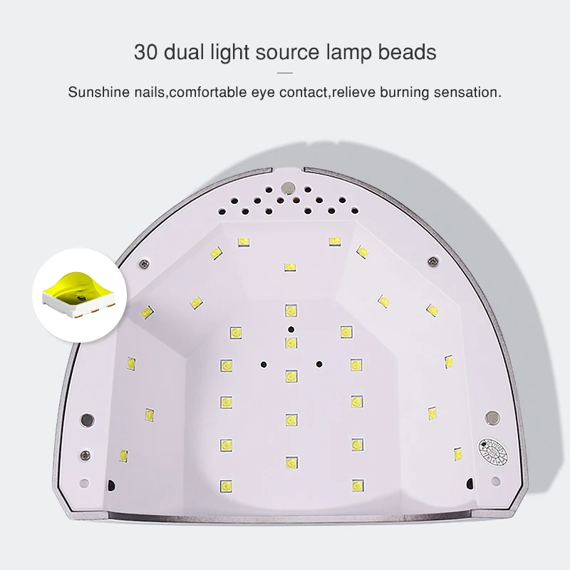 УФ светодиодный лампа для сушки гель лака ногтей 48 Вт с ЖК дисплеем|Сушилки