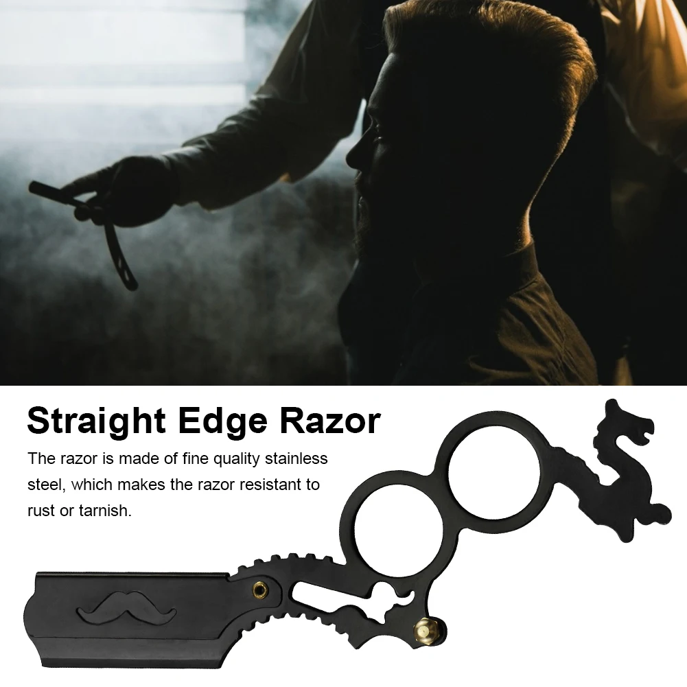Мужские бритвы из нержавеющей стали с прямым лезвием безопасные стальные нож для