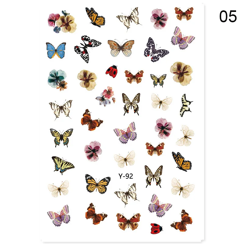 

1 Sheet 3D Butterfly Nail Stickers Decals Self Adhesive Sticker Accessories for Holographic Nail Art Decoration
