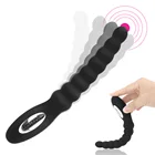 Анальная пробка секс-инструменты для пар Анальная пробка унисекс интимные игрушки для женщин мужчин Силиконовые анальные игрушки 10 Скорость двойной двигатель Вибраторы