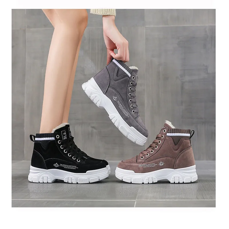 

Women Boots Ultralight Winter Shoes Women Ankle Botas Mujer Waterpoor Snow Boots Female Slip On Flat Casual Shoes Plush Footwear