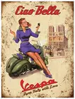 Оловянный знак, новый металлический знак Vespa, самокат, красивый итальянский настенный знак для дома, дома или бизнеса, 8x12 дюймов, Декор, железная живопись, металл