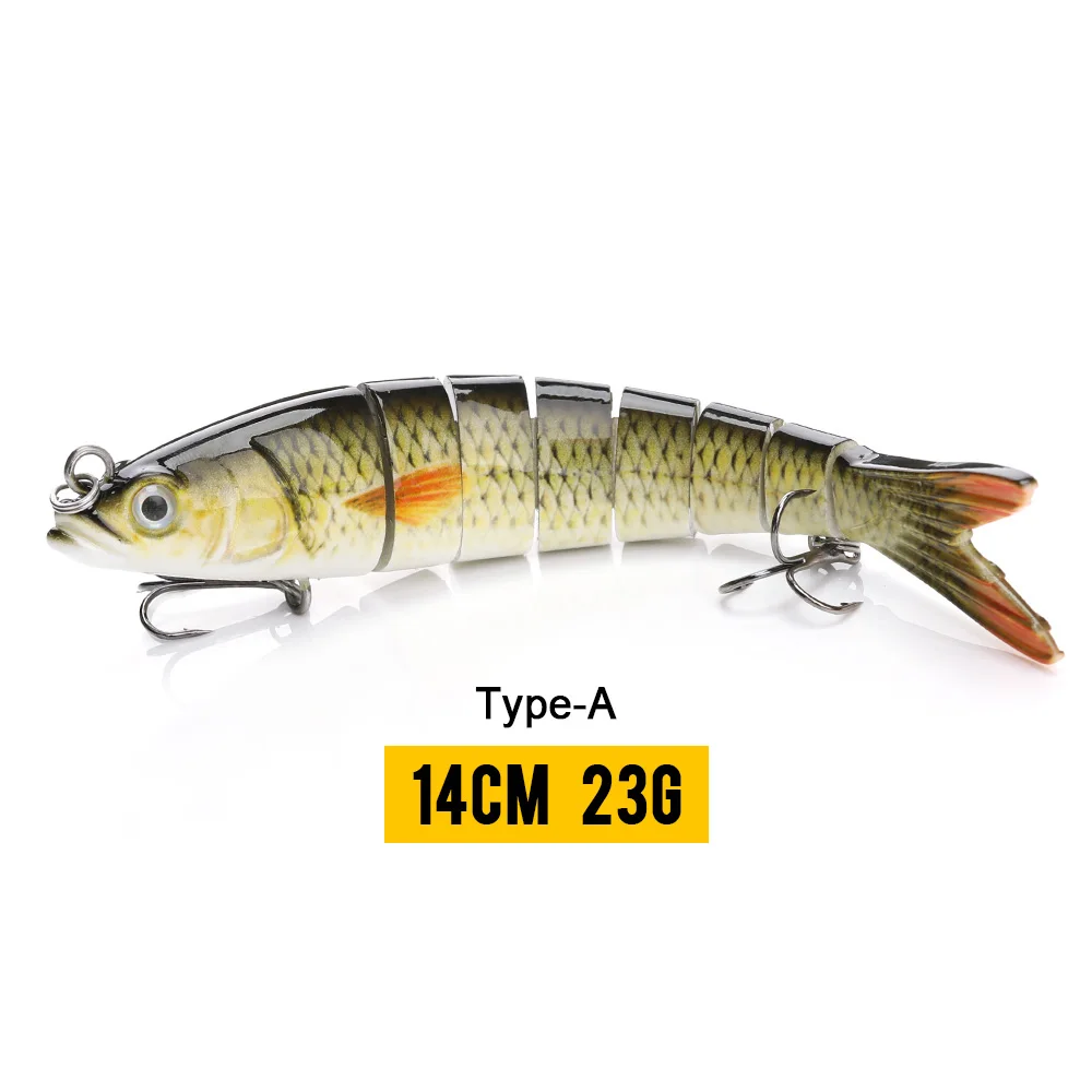 

10/14cm Sinking Wobblers Fishing Lures Jointed Crankbait Swimbait 8 Segment Hard Artificial Bait For Fishing Tackle Lure