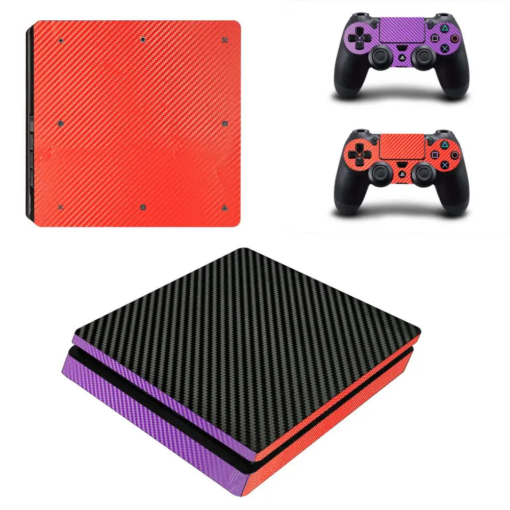 PS4 тонкие наклейки из углеродного волокна Play station 4 тонкий кожи наклейка Стикеры