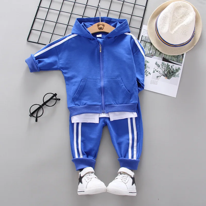 New Spring Autumn Baby Clothes Children Boys Girls Zipper Hooded Pants 2Pcs/sets Toddler Active Clothing Infant Kids Tracksuits