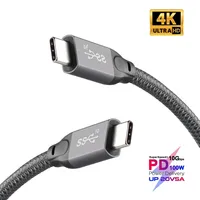 Кабель USB Thunderbolt 3 PD, 3,2 см-Type CM, 100 Вт, 5 А/20 в, быстрая зарядка 4K с чипом E-mark, 10 Гбит/с, кабель для зарядного устройства USB C