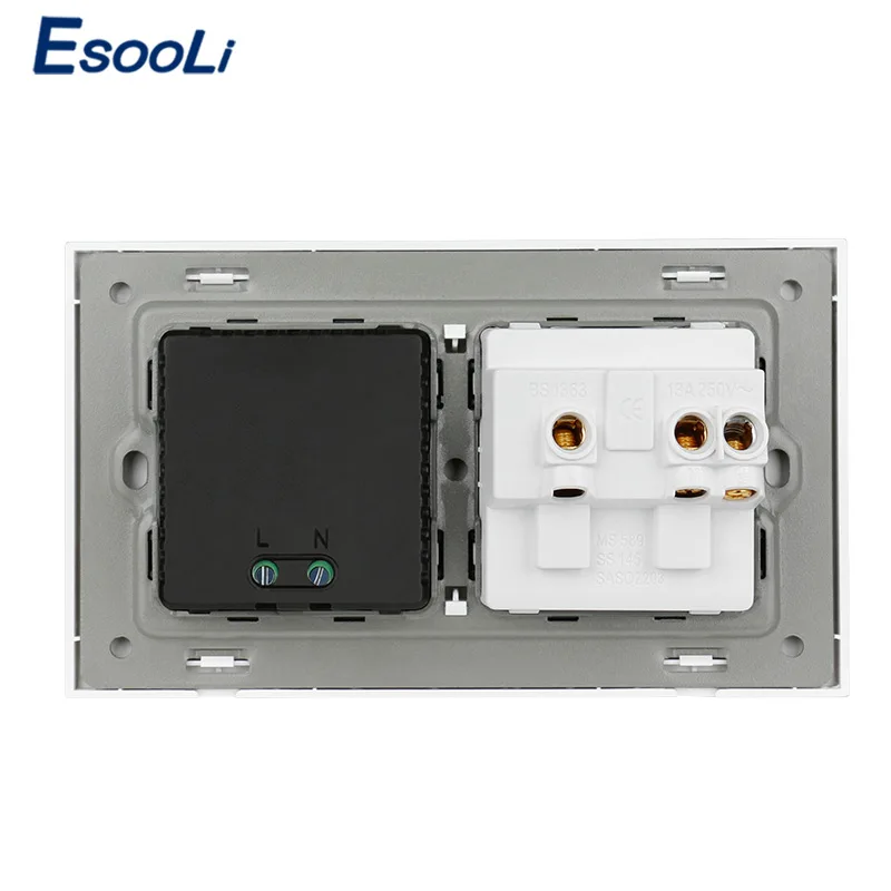 Esooli 146*86 мм UK Стандартный Мощность розетка с двумя USB зарядка Порты и разъёмы для