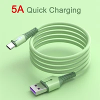 5a liquid silicone quick usb type c data cable for samsung s20 macbook pro huawei charging cable data cable phone charger cable