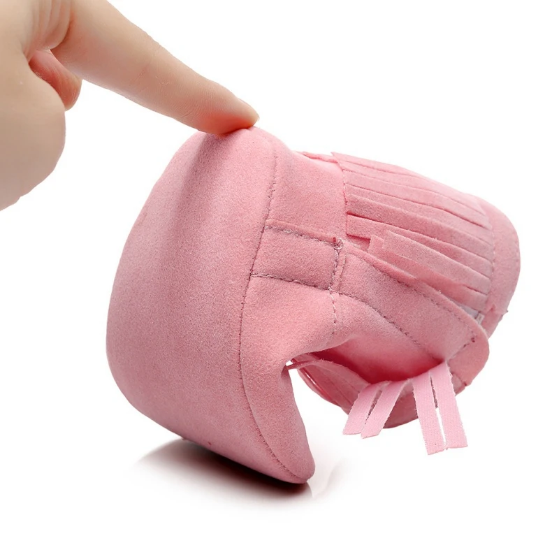 

Newborn Baby Winter Shoes Infant Boy Girl Boot Solid Color Tassel First Walkers Toddler Soft Sole Anti-slip Keep Warm Footwear