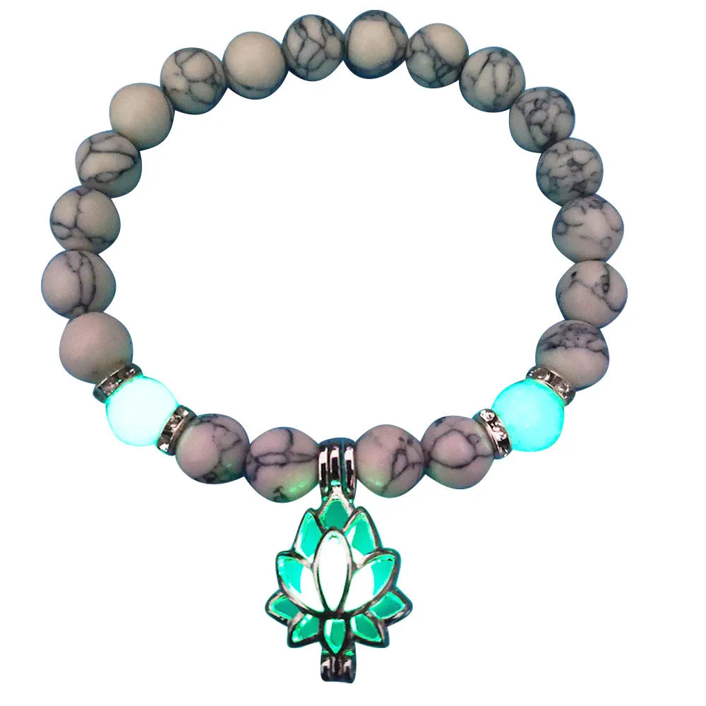 1 шт. браслет люминесцентный светящийся модный в темноте Лотос украшения форме