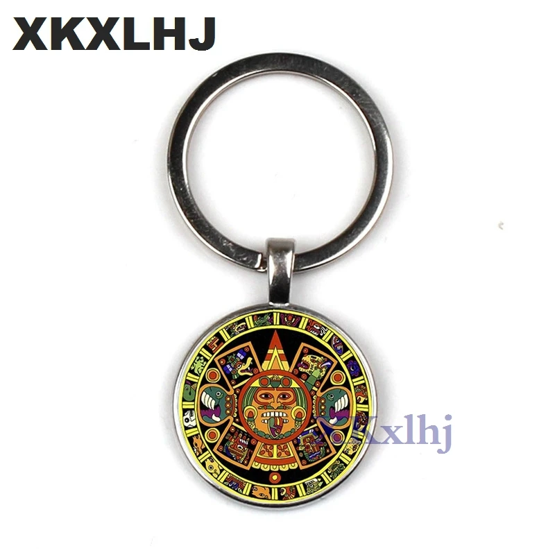 XKXLHJ винтажный Модный мужской женский стеклянный кабошон с мандалой брелок