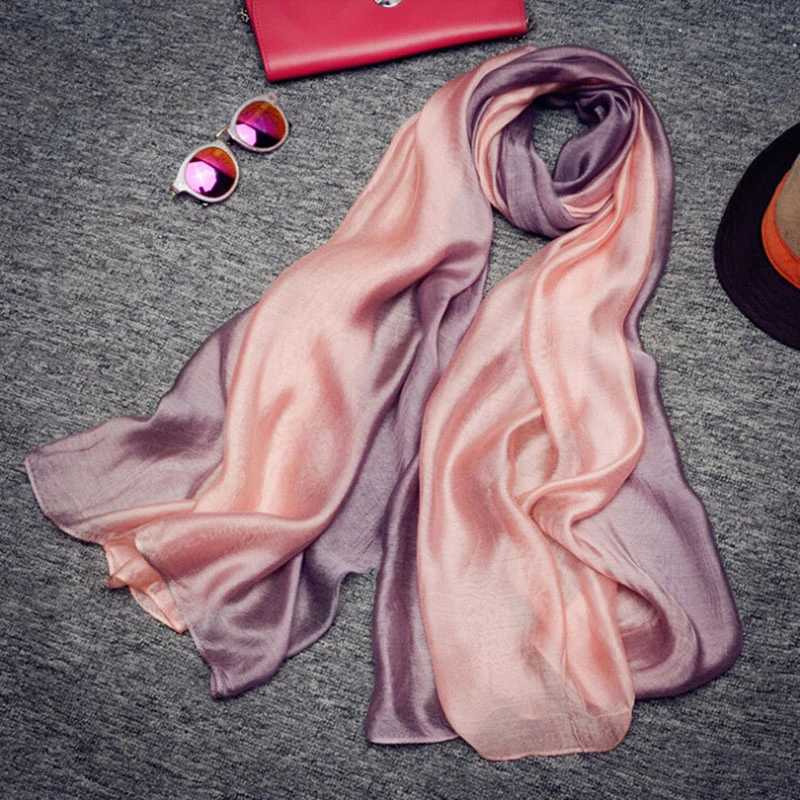 

2019 Fashion Summer And Autumn Women New Silk Wild Scarves Female Elegant Casual Party Long Scarf 4 Colors