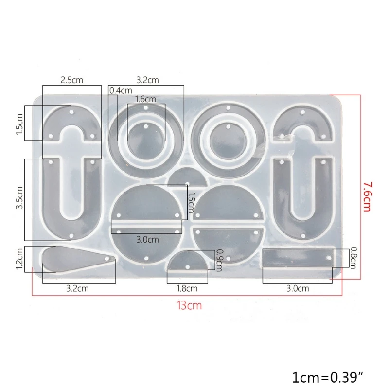 

1Set Crystal Epoxy Resin Mold Ear Studs Earrings Pendant Casting Silicone Mould DIY Crafts Jewelry Making Tools