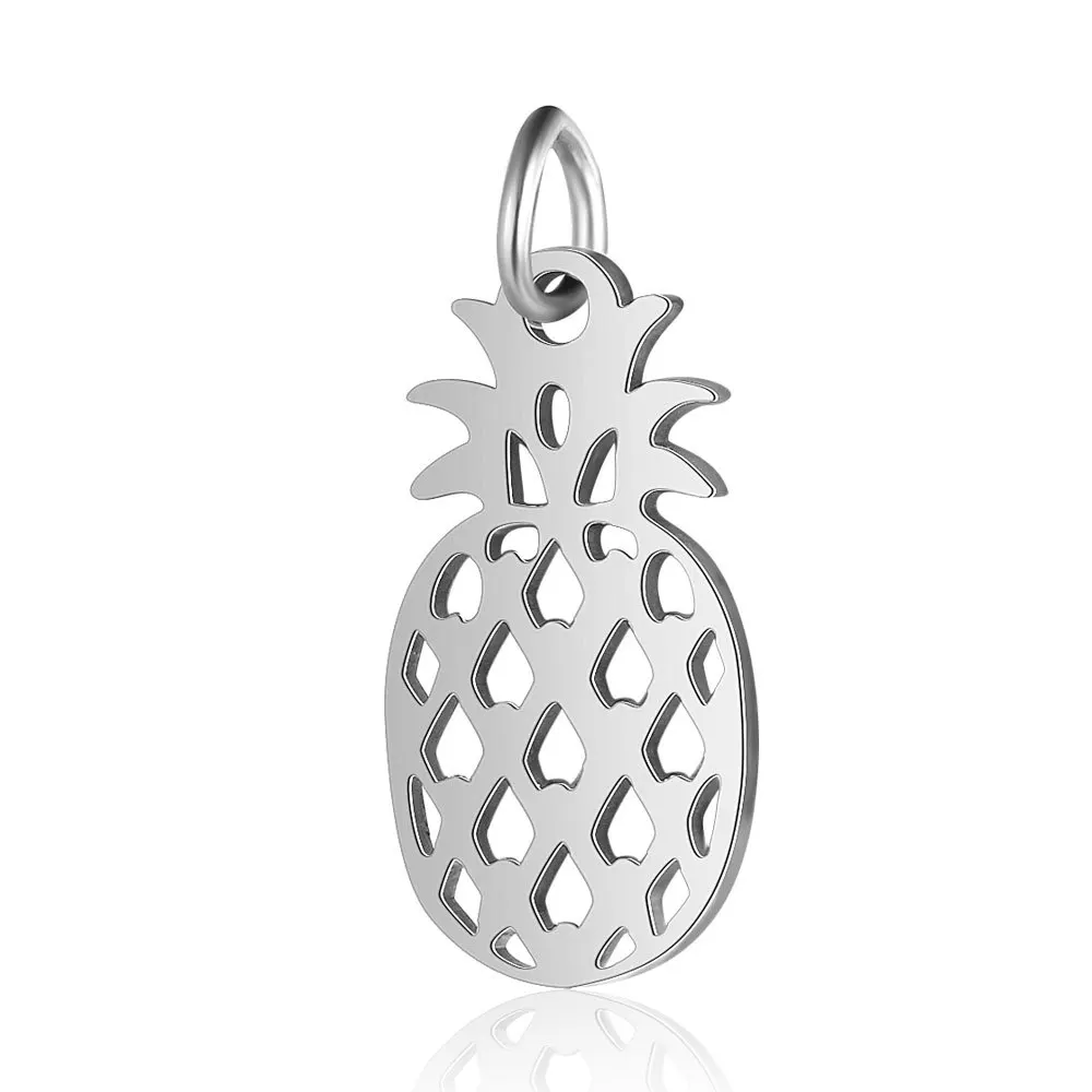 

Semitree 5pcs Stainless Steel Pineapple Charms Necklace Pendant Bracelet Charm DIY Jewelry Making Handmade Findings Accessories