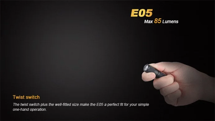 FENIX E05 Edition Cree XP-E2 светодиодный Flshlight 3 режима 85 люмен на 1* AAA аккумулятор