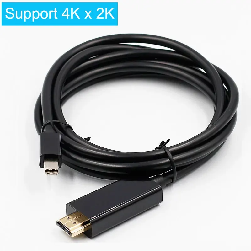 Порт дисплея 1 8 м Thunderbolt мини-порт DP-HDMI-совместимый кабель адаптера 1080P ТВ-проектор