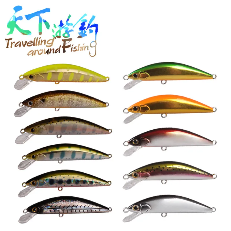 

TAF Minnow Fishing Lure 55mm 4.6g Hard Bait VMC Hook Freshwater Fishing Wobblers Leurre Souple Swimbaits Peche En Mer Lures