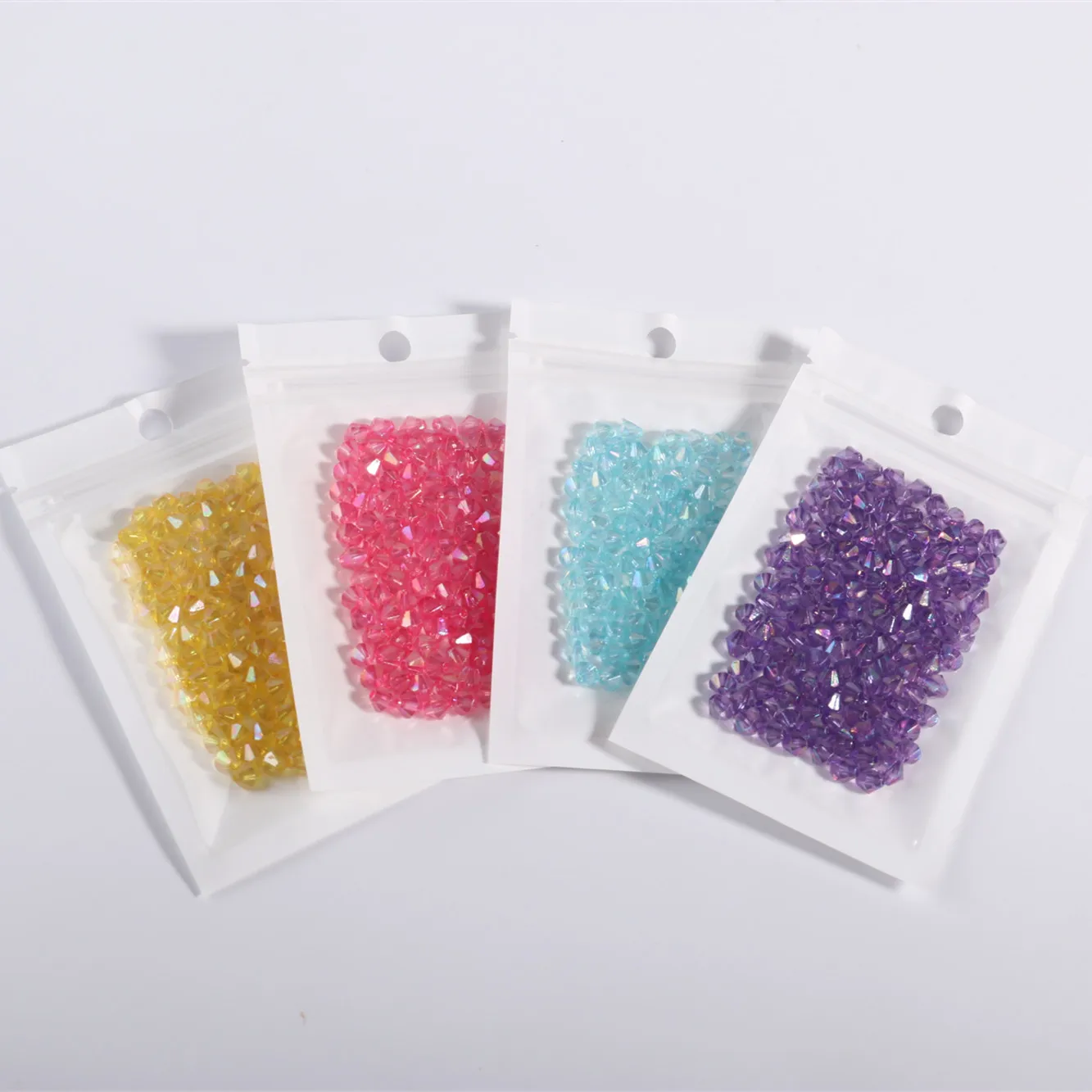 100Pcs 6mm Crystal Rhomb Beads Acrylic Bicone Loose Spacer Bead Shiny Pearls For Bracelet DIY Jewelry Making Wholesale | Дом и сад
