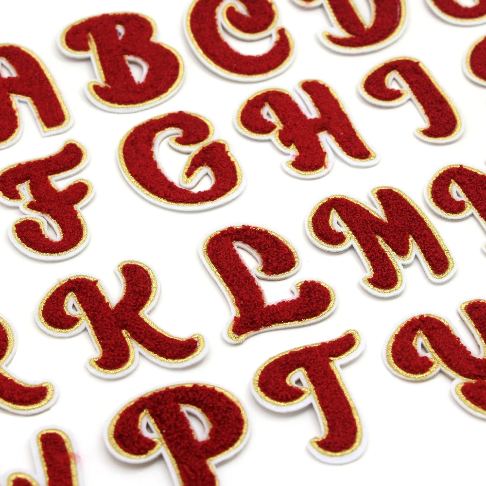 1 шт. нашивка с красными буквами железные нашивки для одежды 3D буквы алфавит