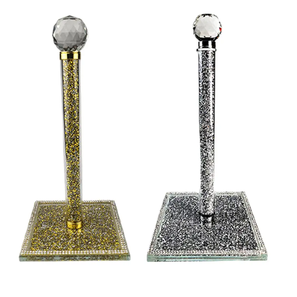 

Crystal Glass Tissue Holder Roll Holder Paper Dispenser Napkin Shelf Paper Holder for Countertop Bathroom Hotel Home Accessories