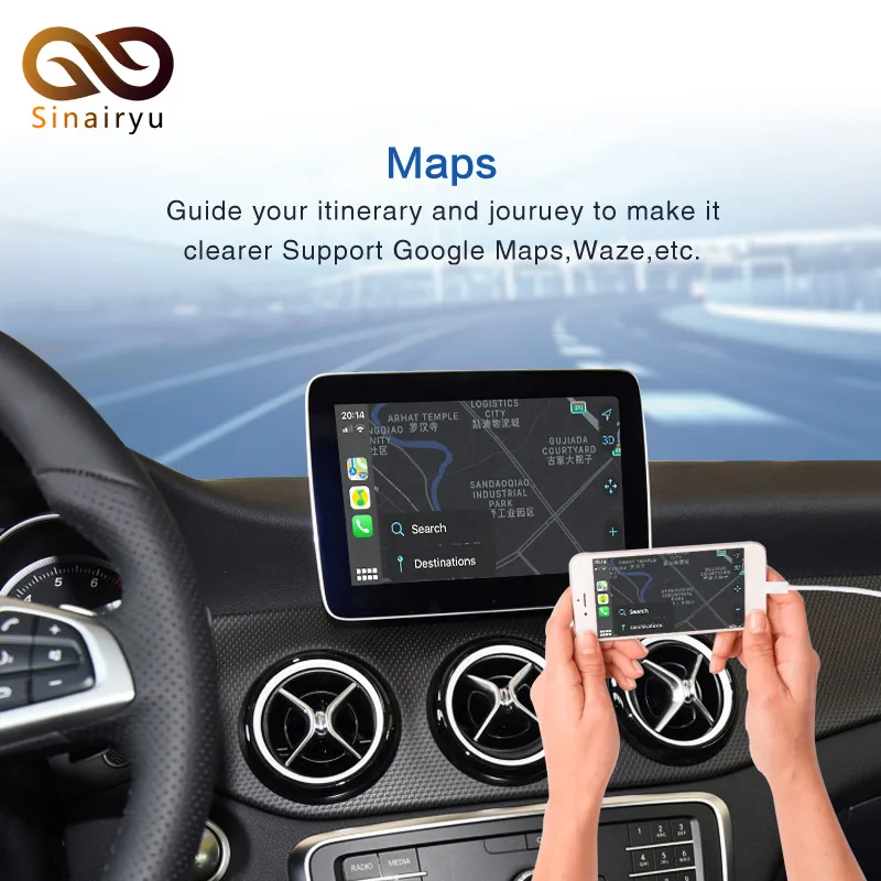 2021 беспроводной Apple Carplay для Mercedes NTG5.0/4 5/4 7/4 0 A/B/C/E/S/GLK/GLA/GLC/SLK/ML класс Android Авто iOS Mirror