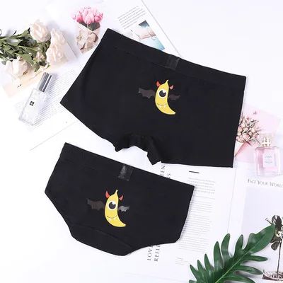 QA001 Парные трусики с рисунками из мультфильмов, дышащие удобные трусы, мужские трусы-боксеры, женские трусы для влюбленных, нижнее белье - Цвет: QA001