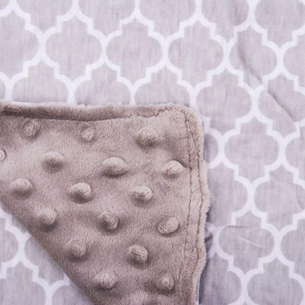 

Retail Quatrefoil Minky Baby Blankets DOM113223 4 Colors Quatrefoil Cotton Quilt Monogram Baby Blanket For Baby and Children