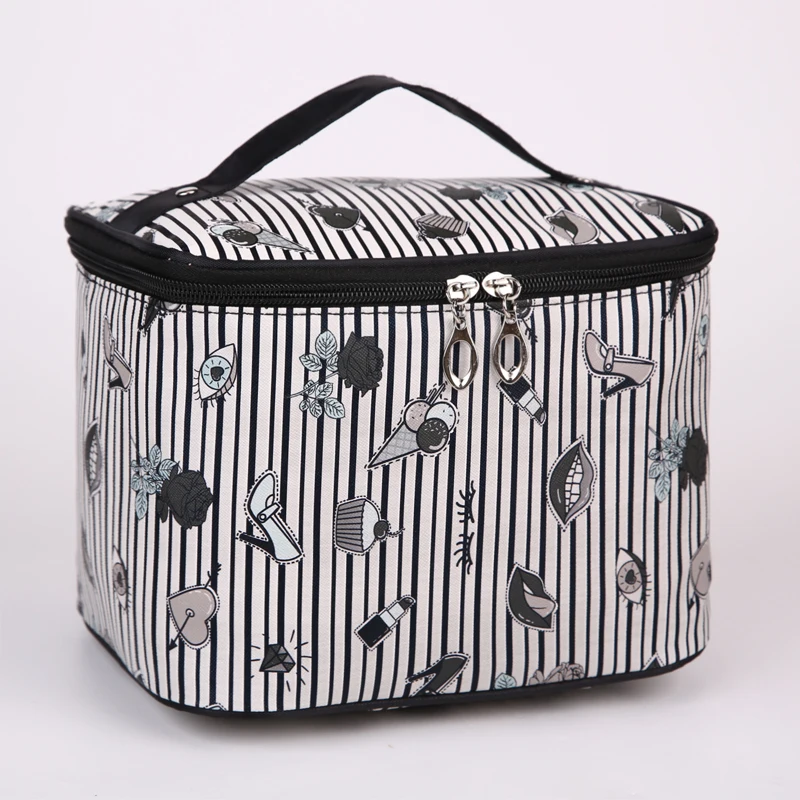 Женская косметичка с фламинго Большая вместительная Водонепроницаемая дорожная