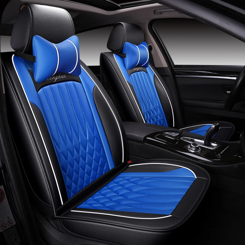 Полностью Покрытые эко-кожаные чехлы для автомобильных сидений из искусственной