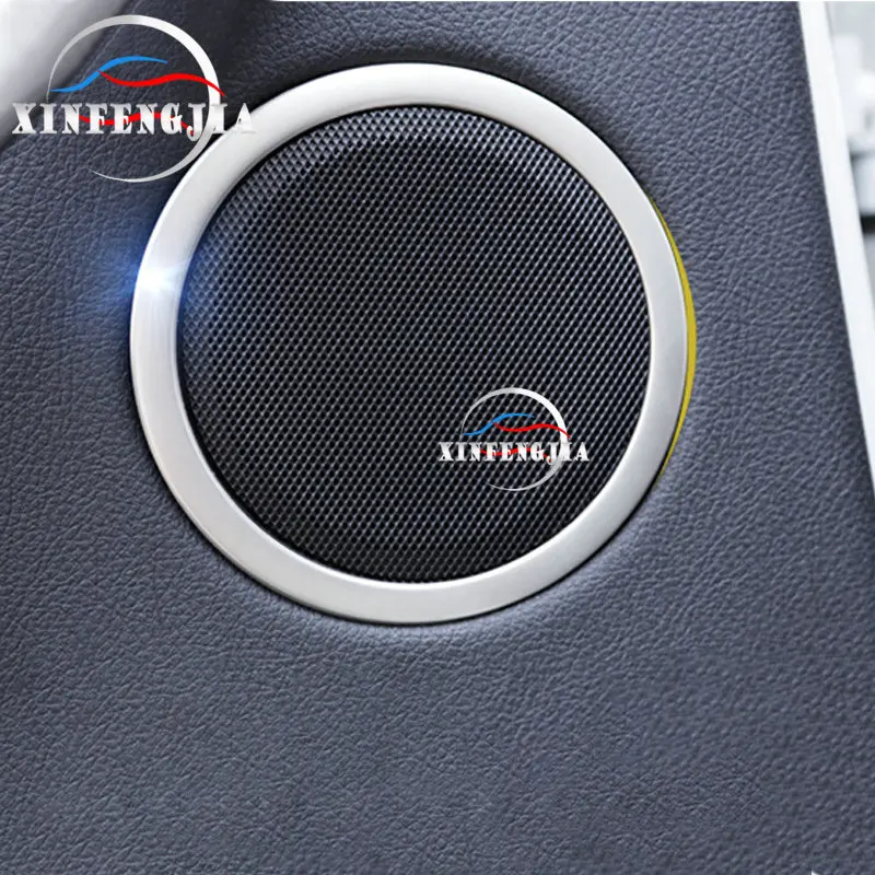 

For BMW 3 4 Series 3GT F34 F30 13-18 4x Steel Door Speaker Cover Ring Decorator Trim