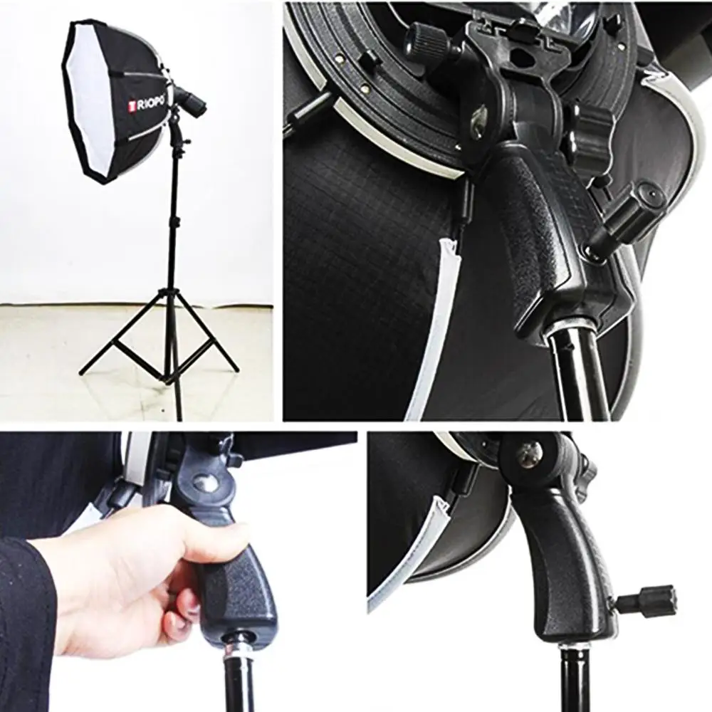 Триопо 55 см восьмиугольный софтбокс зонтик с ручкой для Godox On-Camare Flash speedlite