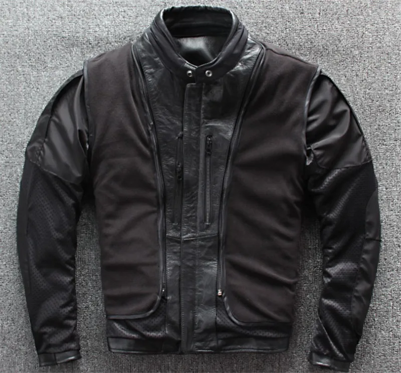 moto rcycle Куртка зимняя теплая corium moto пиджак гоночная куртка мужская кожаная куртка съемный жилет подкладка+ защитное снаряжение