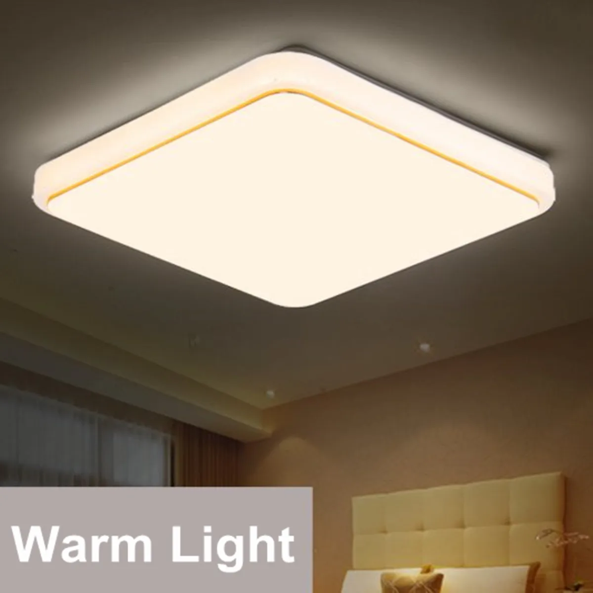 Lámpara de techo LED cuadrada acrílica moderna, accesorio de iluminación para sala de estar, dormitorio, cocina, Panel empotrado de montaje en superficie, 12/18W