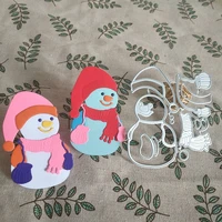 new christmas snowman metal cutting mold used for diy scrapbooks cards photo album decorations paper cutting handmade crafts