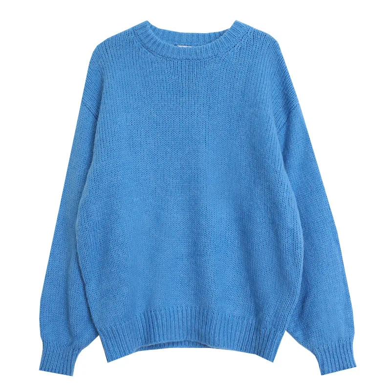 

Sweater women 2020 Casual Mid-length raglan sleeves turtleneck Knit sweaters female pullovers one
