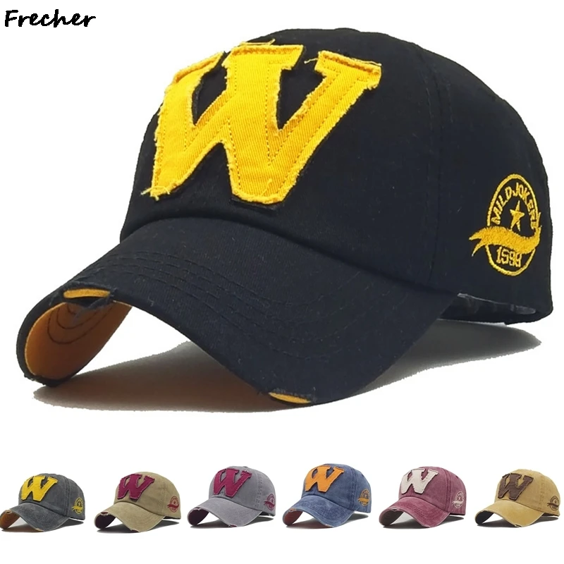

Cotton Embroidery Letter W Baseball Cap Snapback Hat Fashion Women Men Summer Hip Hop Casual Caps Retro Bone Casquette gorras