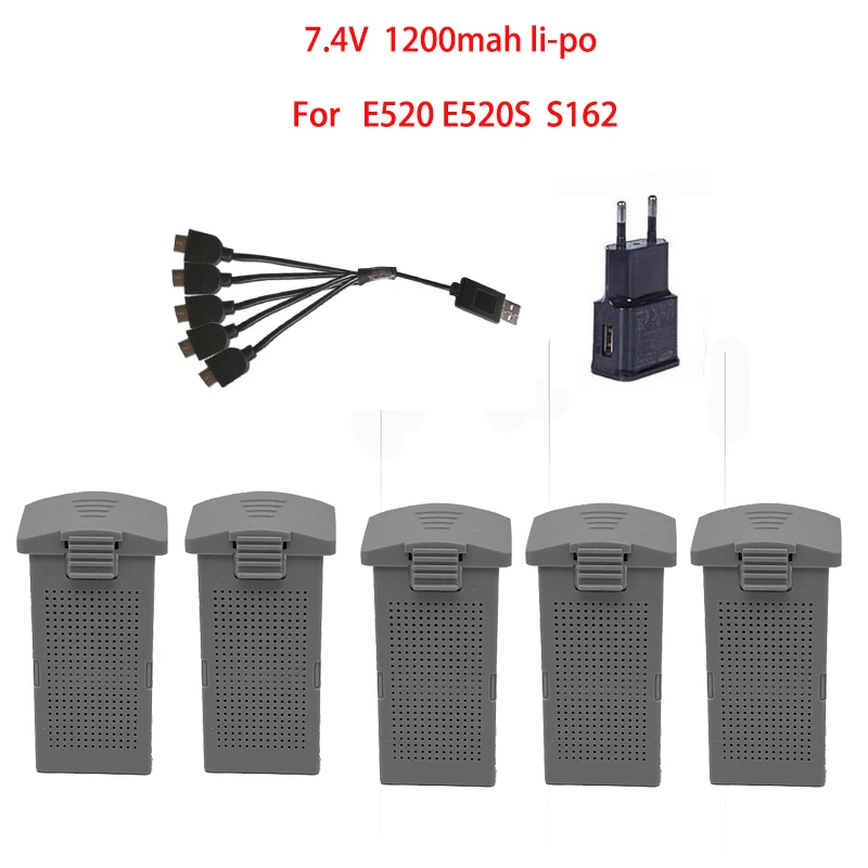Аккумулятор LiPo 7 4 в 1200 мАч для радиоуправляемого квадрокоптера S162 E520 E520S запасные
