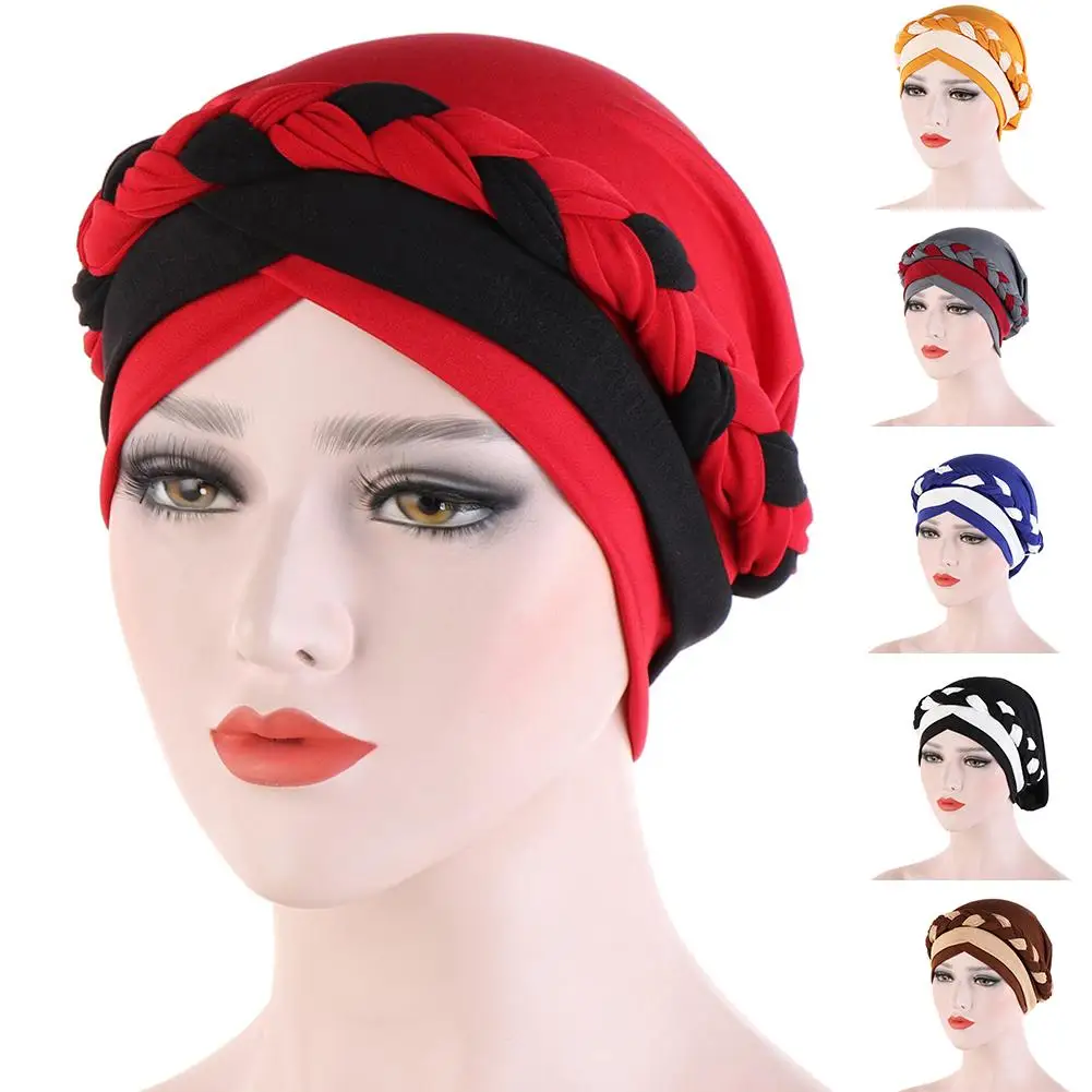

Модный женский плетеный эластичный головной платок, тюрбан, шапка от онкологической химиотерапии, бархатный шарф, быстрая доставка 2020