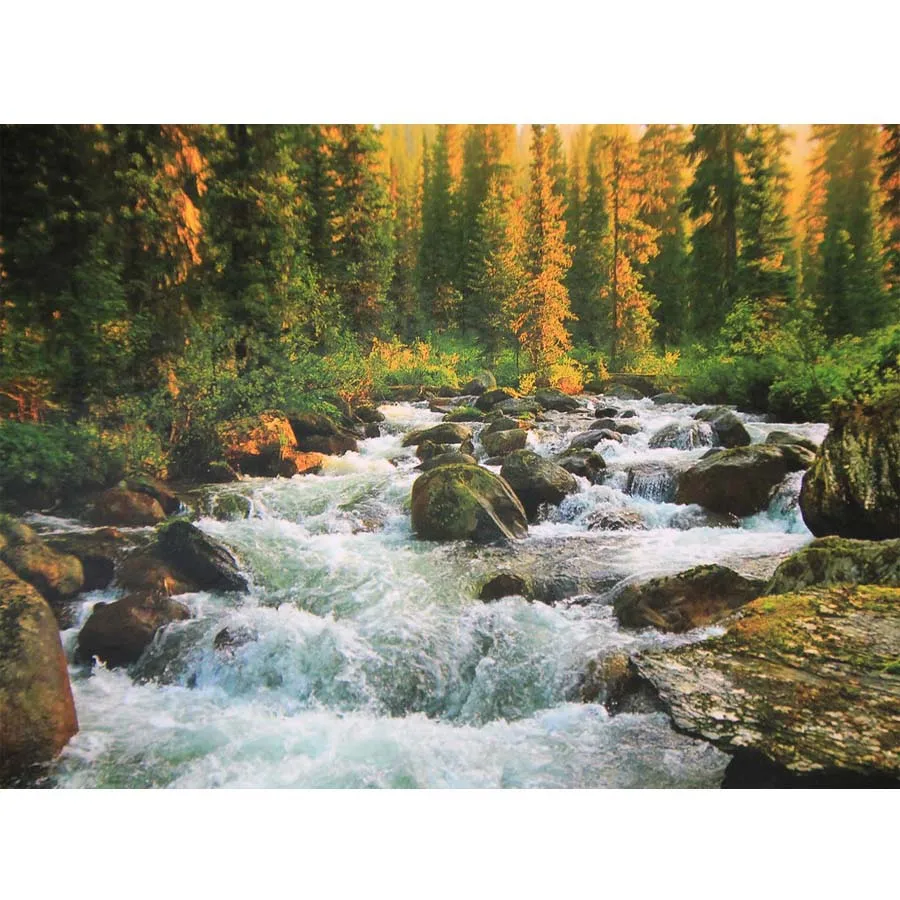 

Natural scenery 5d diy diamond painting Cross stitch Full Square Round Drill mosaic embroidery Mountain forest decoration AA2841