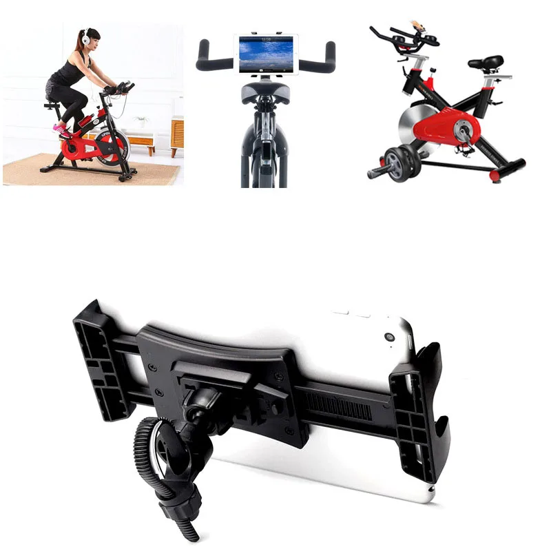 360 rotation ring tube tablet phone holder for 5 13 inch adjustable bicycle handlebar phone stand for ipad air pro 12 9 mount free global shipping