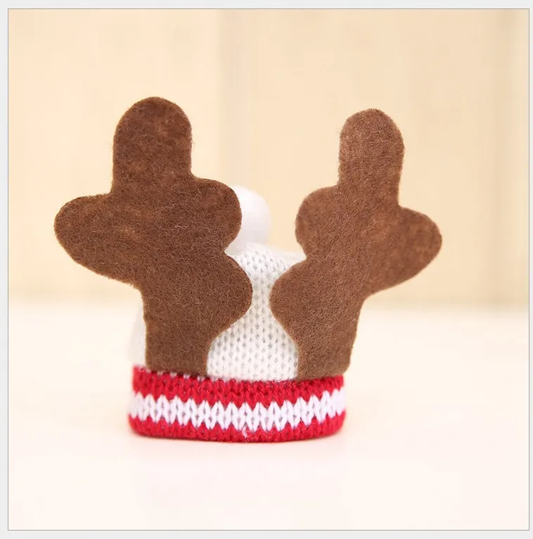 Красный Рождественский олень защитная одежда для бутылки вина Рождественская