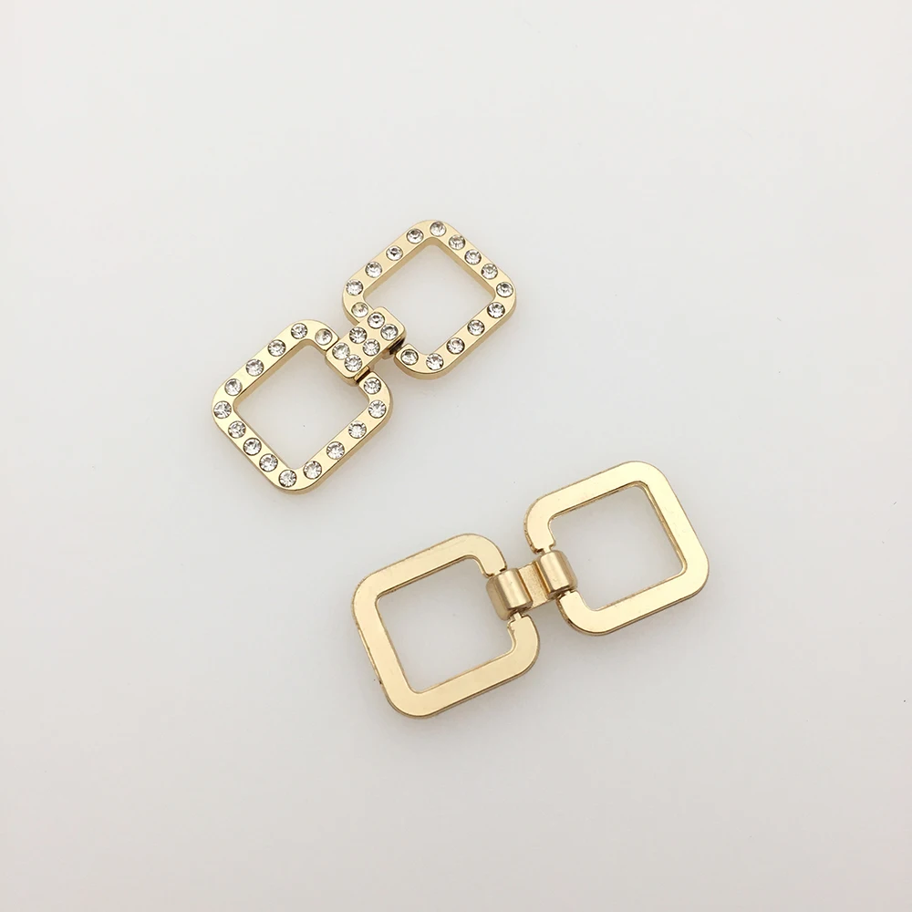 8 шт./лот разъемы для бикини металлический сплав квадратный разъем со стразами